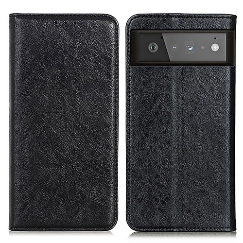 Leather Case Stands Flip Cover Holder K01Z for Google Pixel 6 5G Black