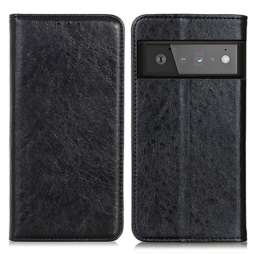 Leather Case Stands Flip Cover Holder K01Z for Google Pixel 6 Pro 5G Black