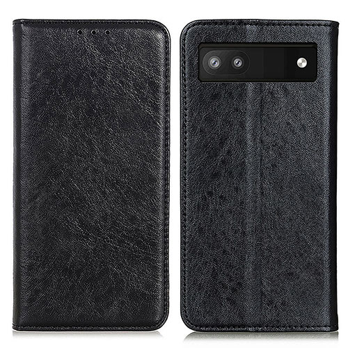 Leather Case Stands Flip Cover Holder K01Z for Google Pixel 6a 5G Black