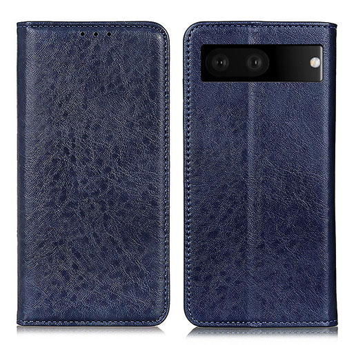 Leather Case Stands Flip Cover Holder K01Z for Google Pixel 7 5G Blue