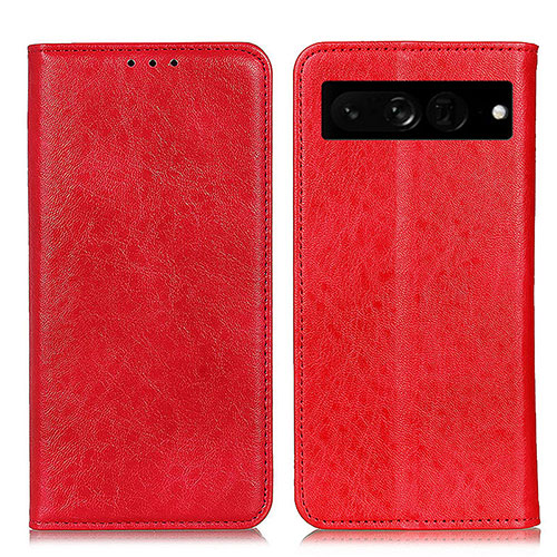 Leather Case Stands Flip Cover Holder K01Z for Google Pixel 7 Pro 5G Red