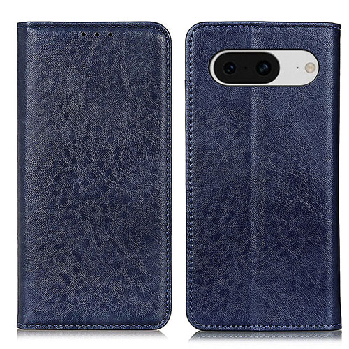 Leather Case Stands Flip Cover Holder K01Z for Google Pixel 8 5G Blue