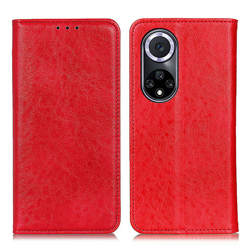 Leather Case Stands Flip Cover Holder K01Z for Huawei Honor 50 5G Red