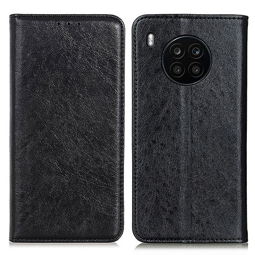 Leather Case Stands Flip Cover Holder K01Z for Huawei Honor 50 Lite Black