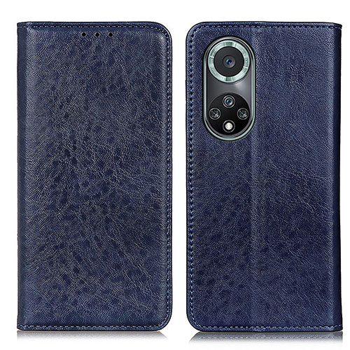 Leather Case Stands Flip Cover Holder K01Z for Huawei Honor 50 Pro 5G Blue