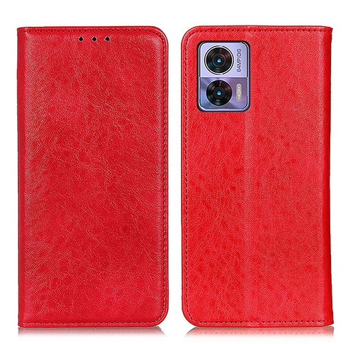 Leather Case Stands Flip Cover Holder K01Z for Motorola Moto Edge 30 Neo 5G Red