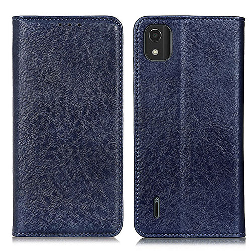 Leather Case Stands Flip Cover Holder K01Z for Nokia C2 2nd Edition Blue