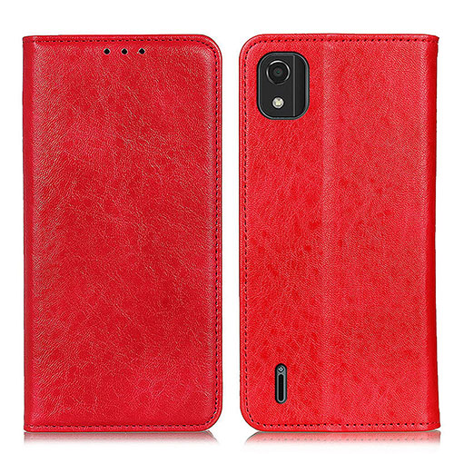 Leather Case Stands Flip Cover Holder K01Z for Nokia C2 2nd Edition Red