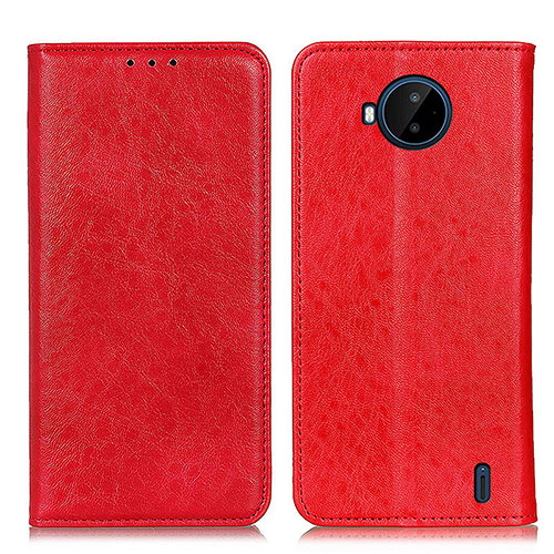 Leather Case Stands Flip Cover Holder K01Z for Nokia C20 Plus Red