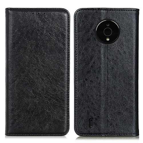 Leather Case Stands Flip Cover Holder K01Z for Nokia C200 Black