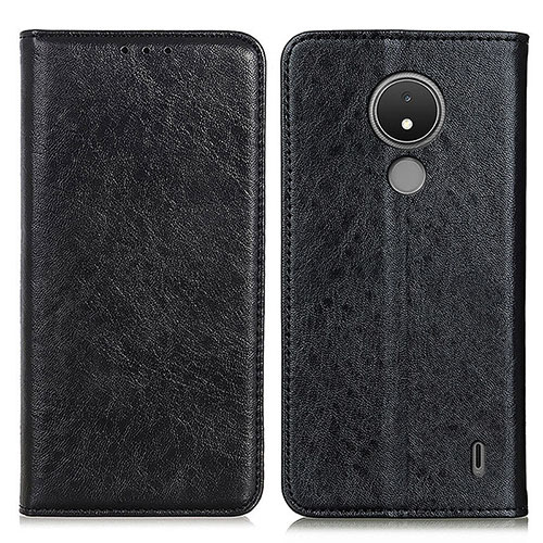 Leather Case Stands Flip Cover Holder K01Z for Nokia C21 Black