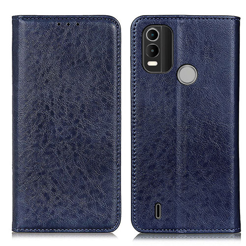 Leather Case Stands Flip Cover Holder K01Z for Nokia C21 Plus Blue