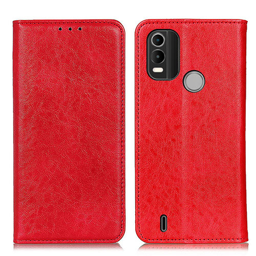 Leather Case Stands Flip Cover Holder K01Z for Nokia C21 Plus Red