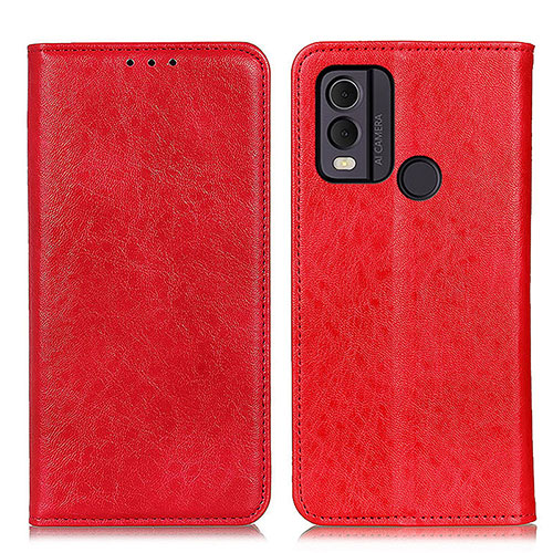 Leather Case Stands Flip Cover Holder K01Z for Nokia C22 Red