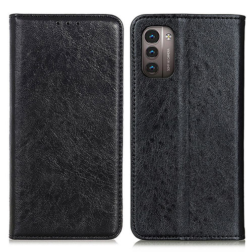 Leather Case Stands Flip Cover Holder K01Z for Nokia G11 Black