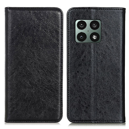 Leather Case Stands Flip Cover Holder K01Z for OnePlus 10 Pro 5G Black