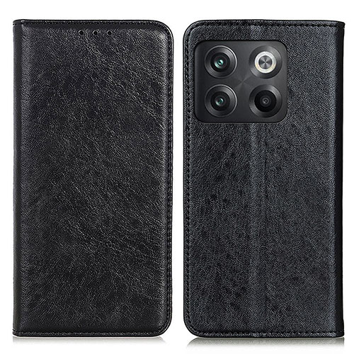 Leather Case Stands Flip Cover Holder K01Z for OnePlus 10T 5G Black