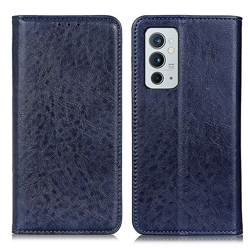 Leather Case Stands Flip Cover Holder K01Z for OnePlus 9RT 5G Blue