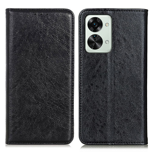 Leather Case Stands Flip Cover Holder K01Z for OnePlus Nord 2T 5G Black