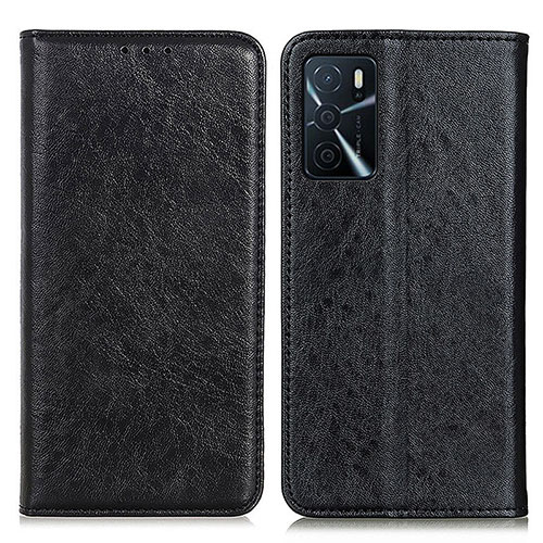 Leather Case Stands Flip Cover Holder K01Z for Oppo A16s Black