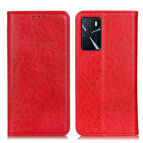 Leather Case Stands Flip Cover Holder K01Z for Oppo A16s Red