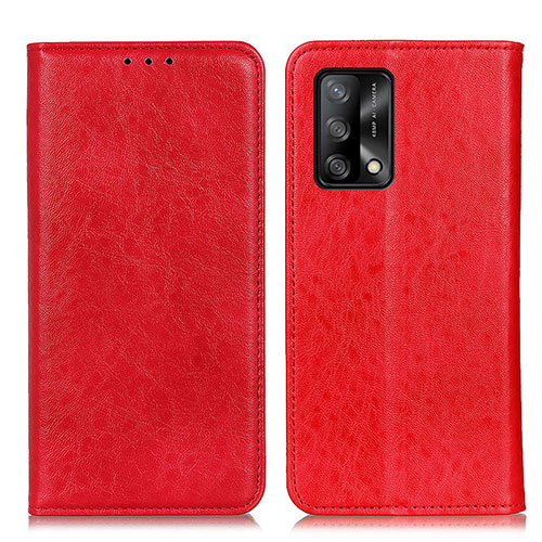 Leather Case Stands Flip Cover Holder K01Z for Oppo F19 Red