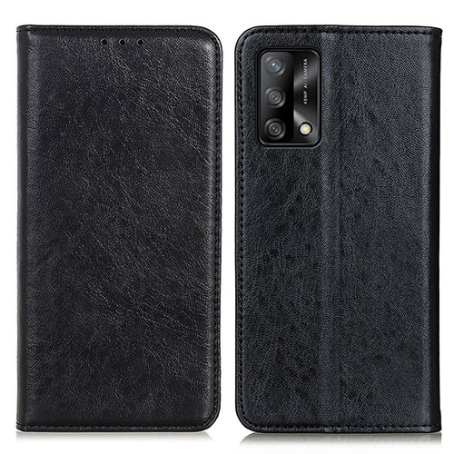 Leather Case Stands Flip Cover Holder K01Z for Oppo F19s Black