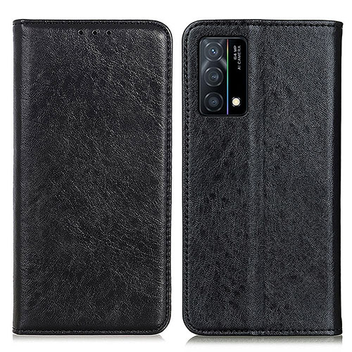 Leather Case Stands Flip Cover Holder K01Z for Oppo K9 5G Black