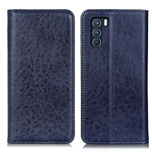 Leather Case Stands Flip Cover Holder K01Z for Oppo K9 Pro 5G Blue