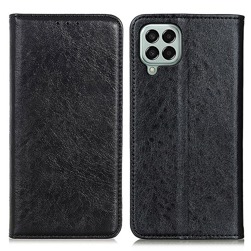 Leather Case Stands Flip Cover Holder K01Z for Samsung Galaxy M33 5G Black