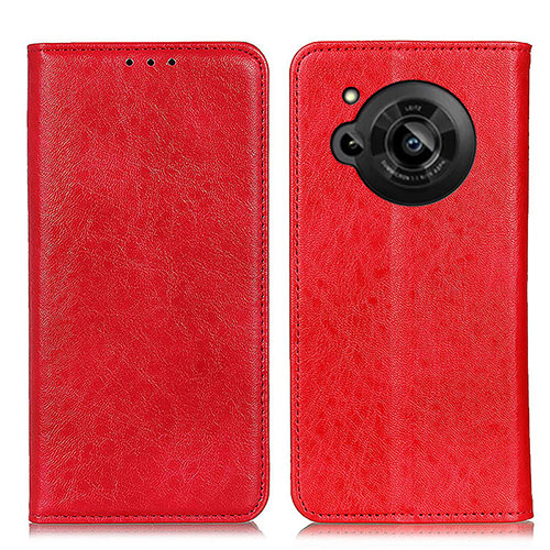 Leather Case Stands Flip Cover Holder K01Z for Sharp Aquos R7 Red