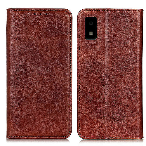 Leather Case Stands Flip Cover Holder K01Z for Sharp Aquos wish Brown