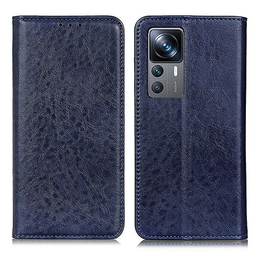 Leather Case Stands Flip Cover Holder K01Z for Xiaomi Mi 12T Pro 5G Blue