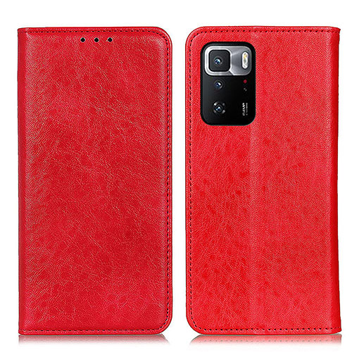 Leather Case Stands Flip Cover Holder K01Z for Xiaomi Poco X3 GT 5G Red