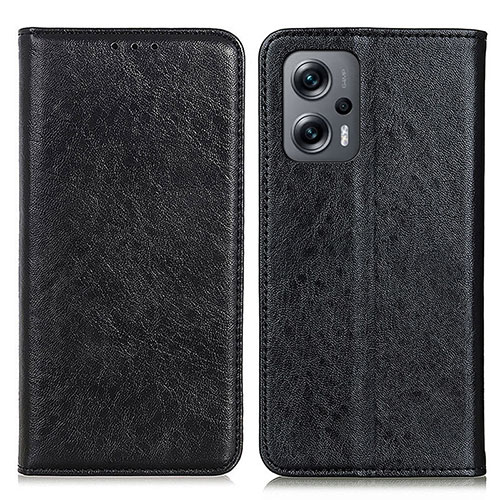 Leather Case Stands Flip Cover Holder K01Z for Xiaomi Poco X4 GT 5G Black