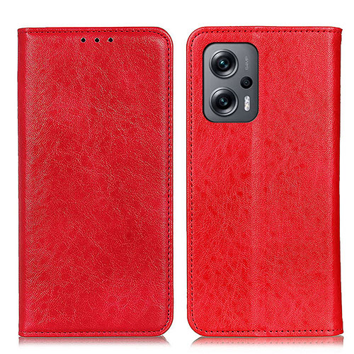 Leather Case Stands Flip Cover Holder K01Z for Xiaomi Poco X4 GT 5G Red