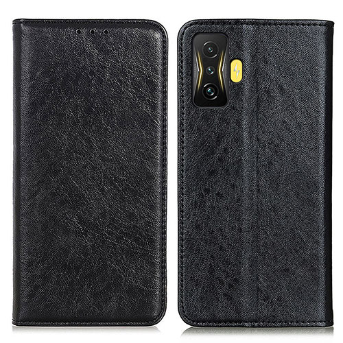 Leather Case Stands Flip Cover Holder K01Z for Xiaomi Redmi K50 Gaming 5G Black