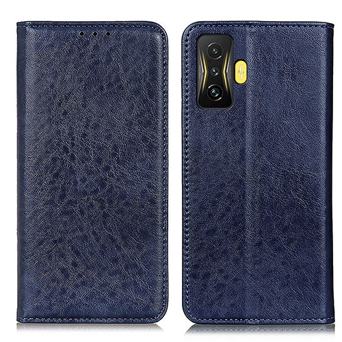 Leather Case Stands Flip Cover Holder K01Z for Xiaomi Redmi K50 Gaming 5G Blue