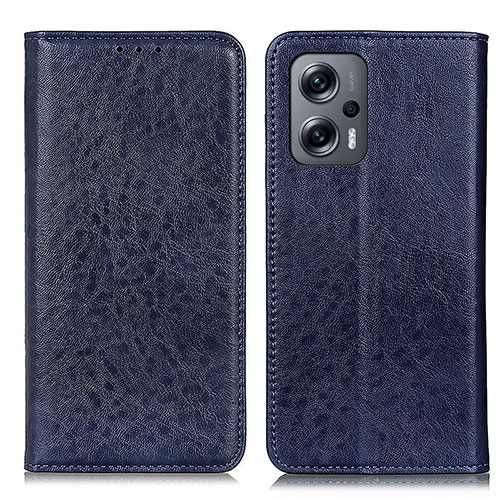 Leather Case Stands Flip Cover Holder K01Z for Xiaomi Redmi Note 11T Pro+ Plus 5G Blue