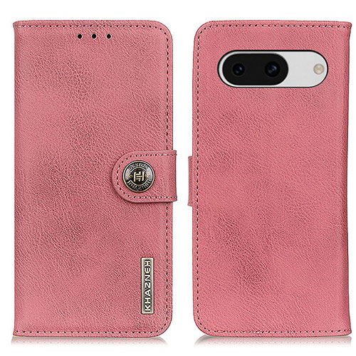 Leather Case Stands Flip Cover Holder K02Z for Google Pixel 8a 5G Pink