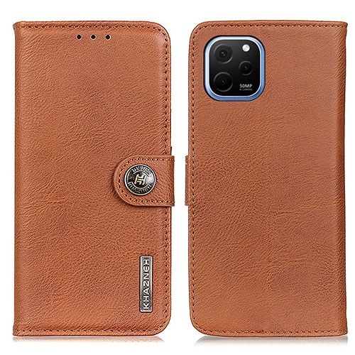 Leather Case Stands Flip Cover Holder K02Z for Huawei Enjoy 50z Brown