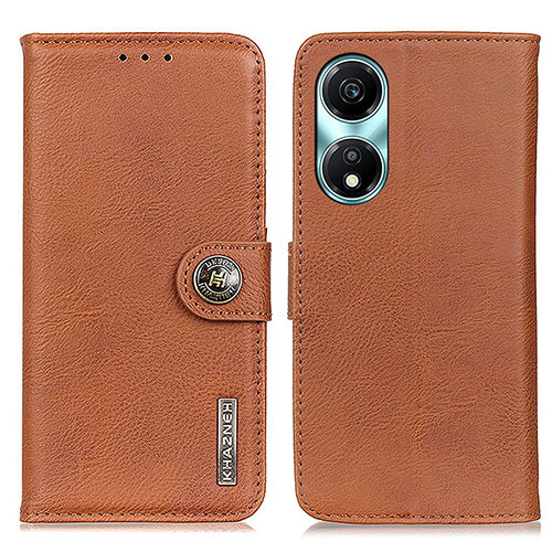 Leather Case Stands Flip Cover Holder K02Z for Huawei Honor X5 Plus Brown