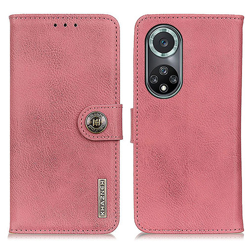 Leather Case Stands Flip Cover Holder K02Z for Huawei Nova 9 Pro Pink