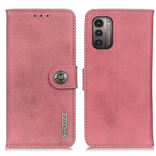 Leather Case Stands Flip Cover Holder K02Z for Nokia G11 Pink