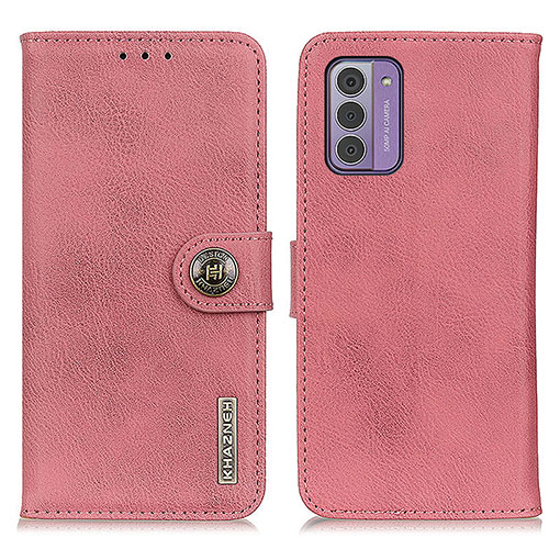 Leather Case Stands Flip Cover Holder K02Z for Nokia G310 5G Pink