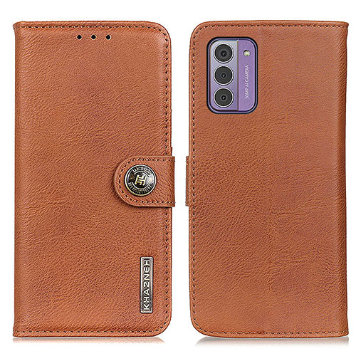 Leather Case Stands Flip Cover Holder K02Z for Nokia G42 5G Brown
