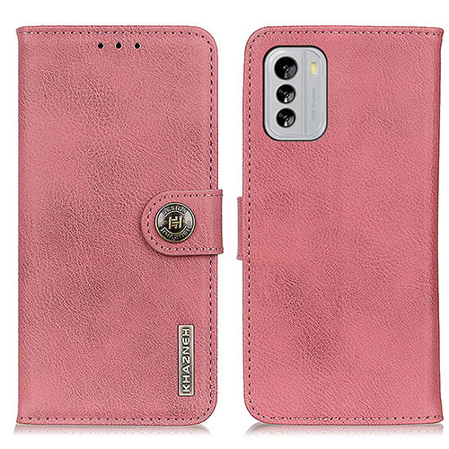 Leather Case Stands Flip Cover Holder K02Z for Nokia G60 5G Pink