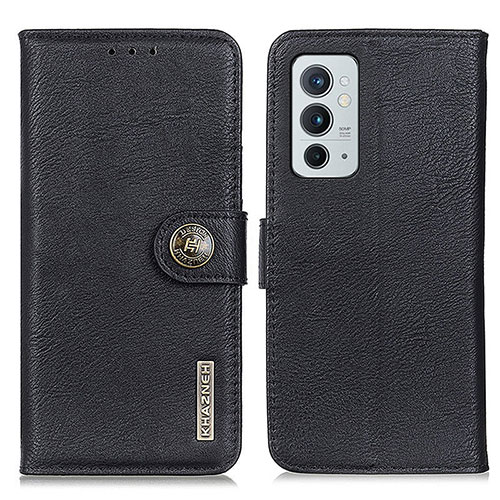 Leather Case Stands Flip Cover Holder K02Z for OnePlus 9RT 5G Black