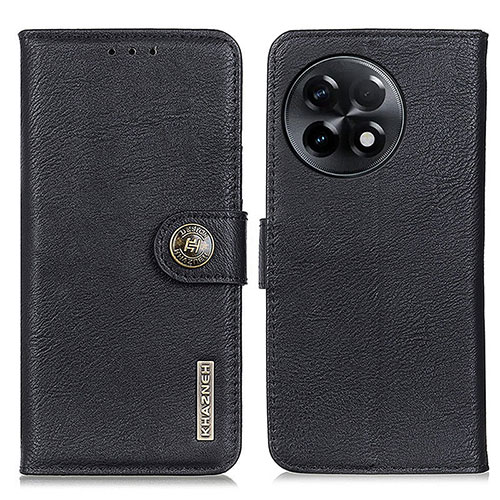 Leather Case Stands Flip Cover Holder K02Z for OnePlus Ace 2 5G Black