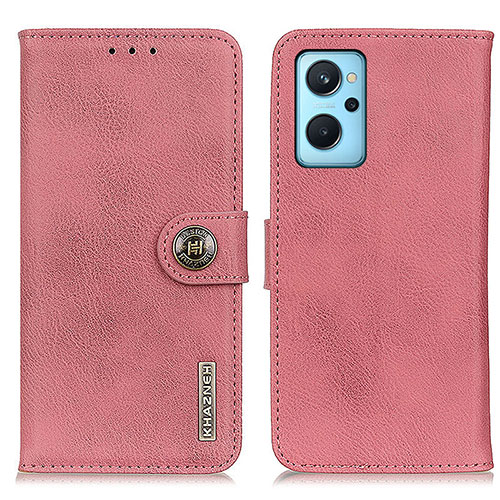 Leather Case Stands Flip Cover Holder K02Z for Oppo K10 4G Pink